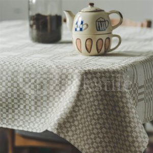 Jacquard linen tablecloth KLĖTIS